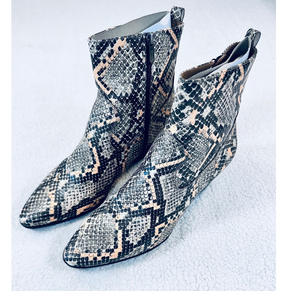 NWOT Circus-Sam Edelman Faux Snakeskin Ankle Boots Women 10M